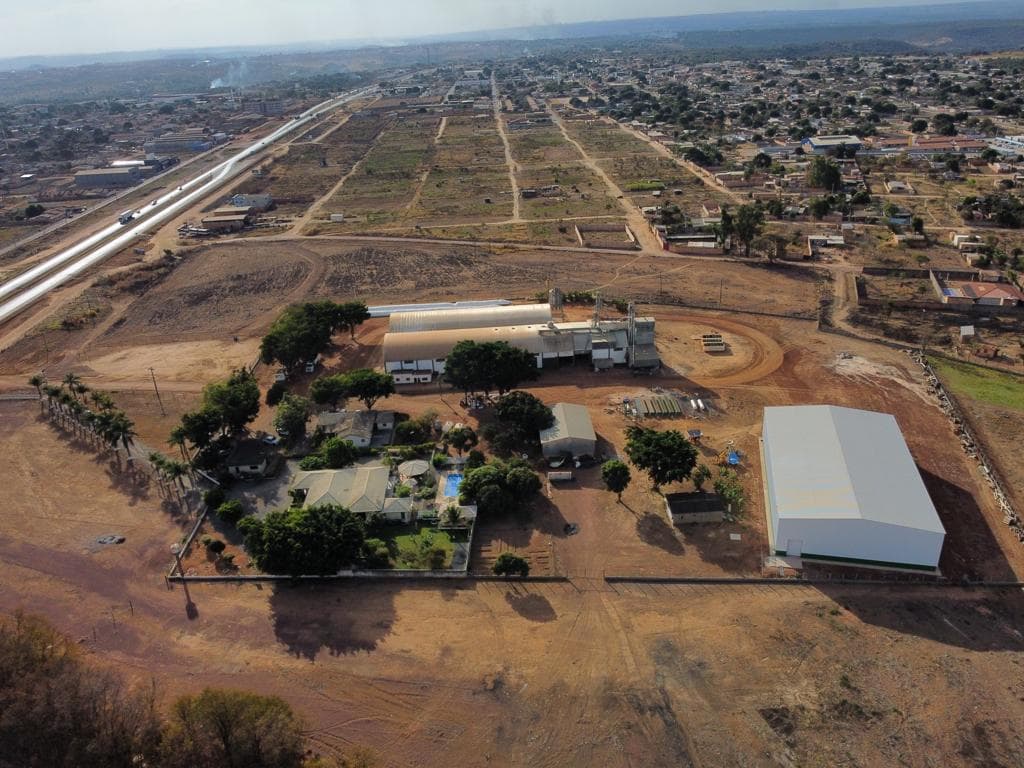 Vista aérea da unidade Sementes Faita — Luziânia GO